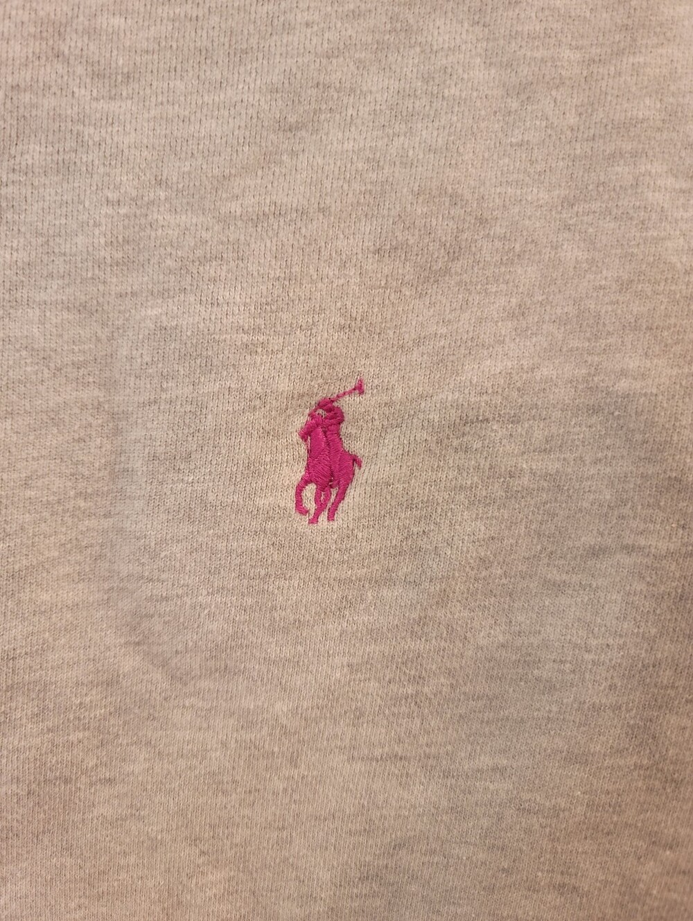 Ralph Lauren Sport Gray Full-Zip Hoodie Pink Pony XL - Picture 4 of 14